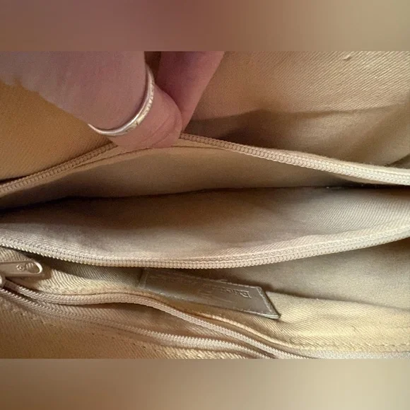 Vintage Etienne Aigner Straw Leather Top Handle Handbag Beige - Picture 5 of 13